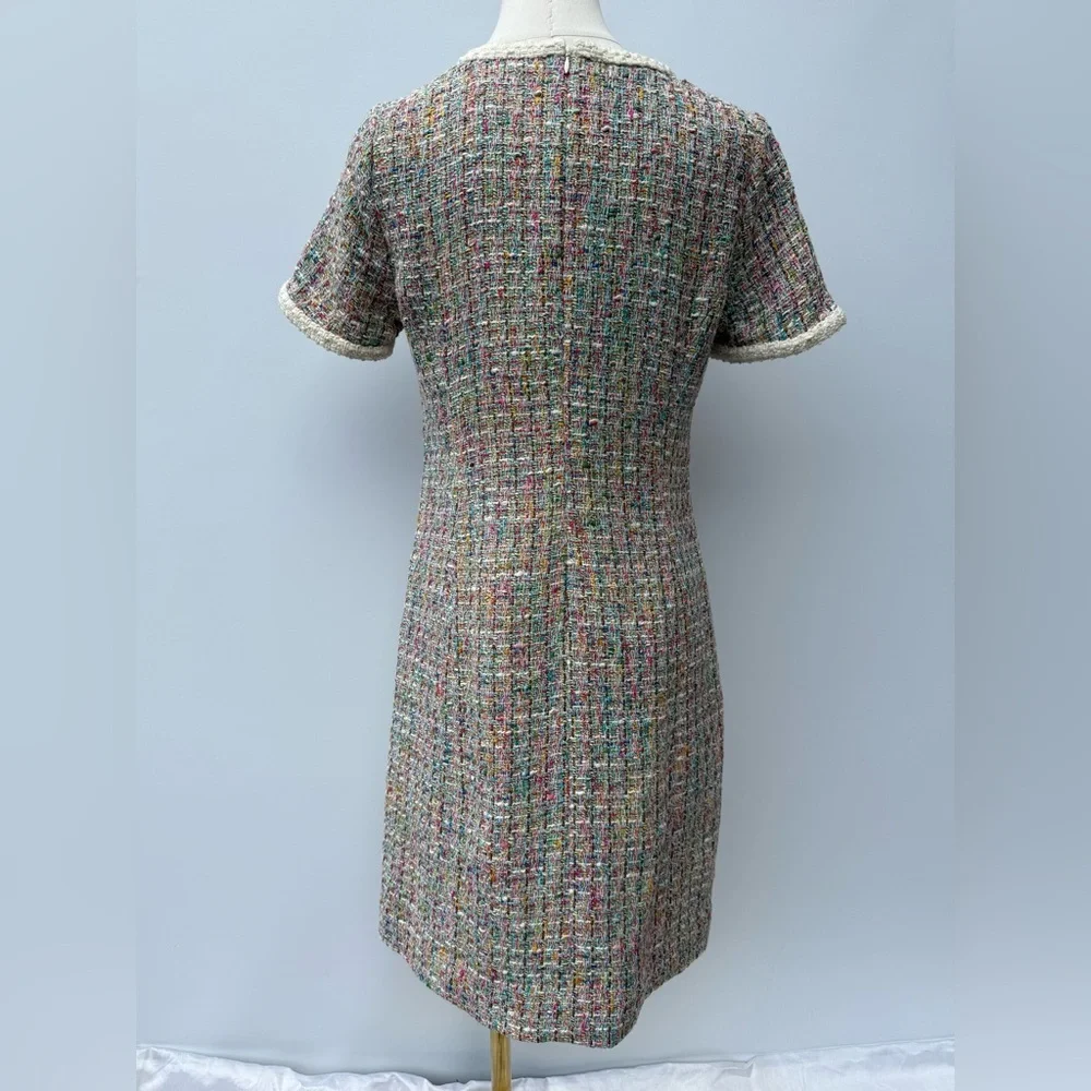 Carlisle Collection V-Neck Multicolor Winter Dress size 4 - Picture 4 of 12